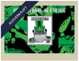 CRYPTO BRIEFMARKE NR4 FROG VIOLETTE ZYLINDER