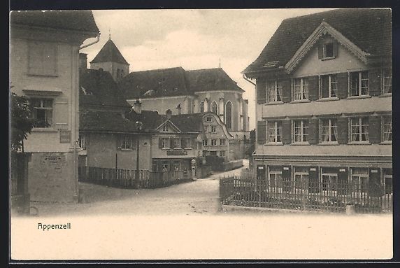 Ansichtskarten: Appenzell, Strassenpartie mit Blick auf  – Gebraucht aus Berlin von bartko-reher