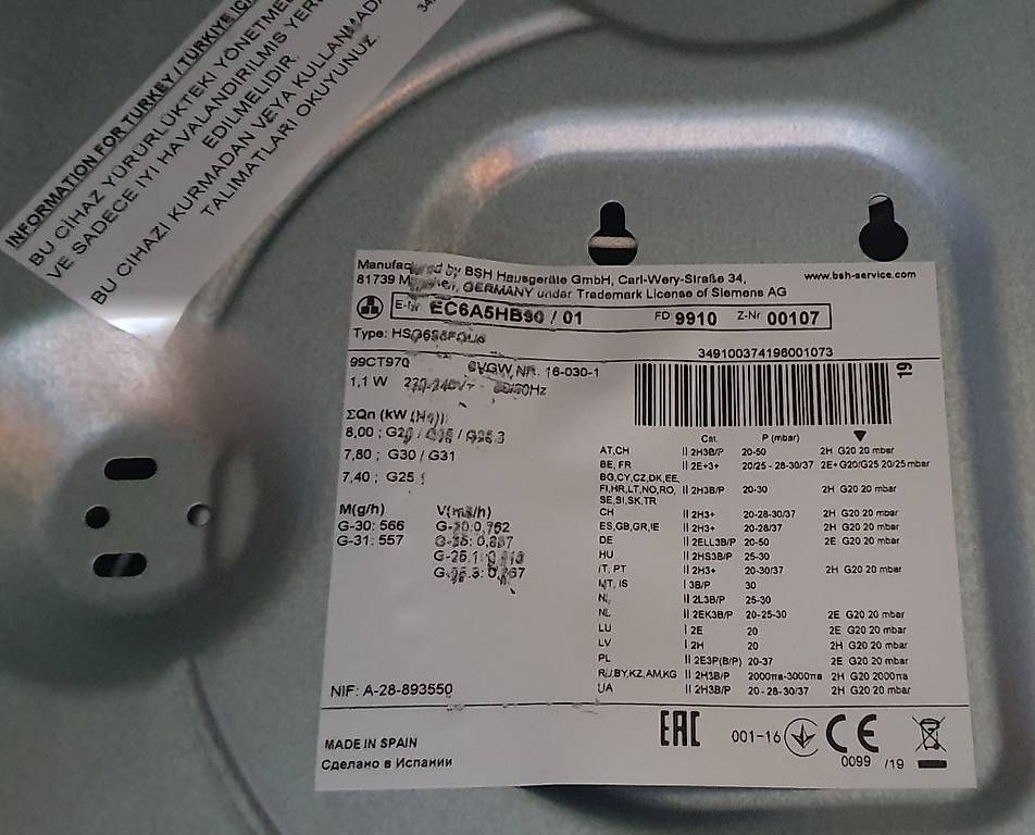 Siemens Cucine: Herd- Einbaukochmodul/Rechaud, Gas, Siemens – Usato da Winterthur venduto da BauTeilLaden2000 6