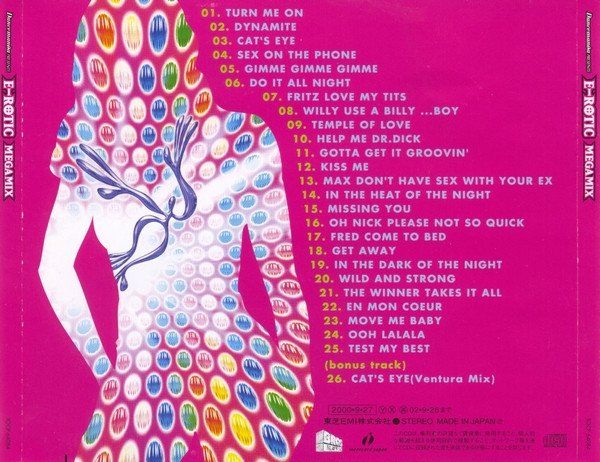 CD: Dancemania Presents E-Rotic Megamix CD JAPAN ONLY – Usato da Gersau venduto da pjs_687j 2