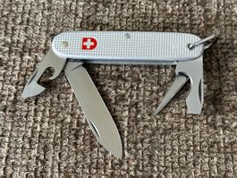 Altes Militärmesser WENGER Alox Silber mit Haken 1983