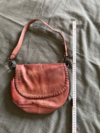 Ledertasche, Umhängetasche, Vintage Style, rötlich braun
