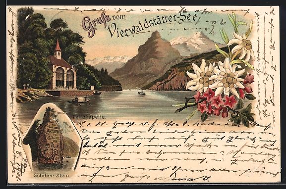 Cartoline postali: Litho Vierwaldstätter-See, Partie an de – Usato da Berlin venduto da bartko-reher