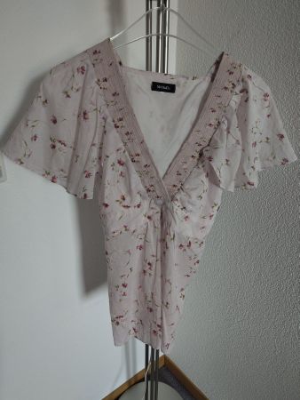 Max & Co Max Mara Bluse mit Blumen, rosa Gr. XS