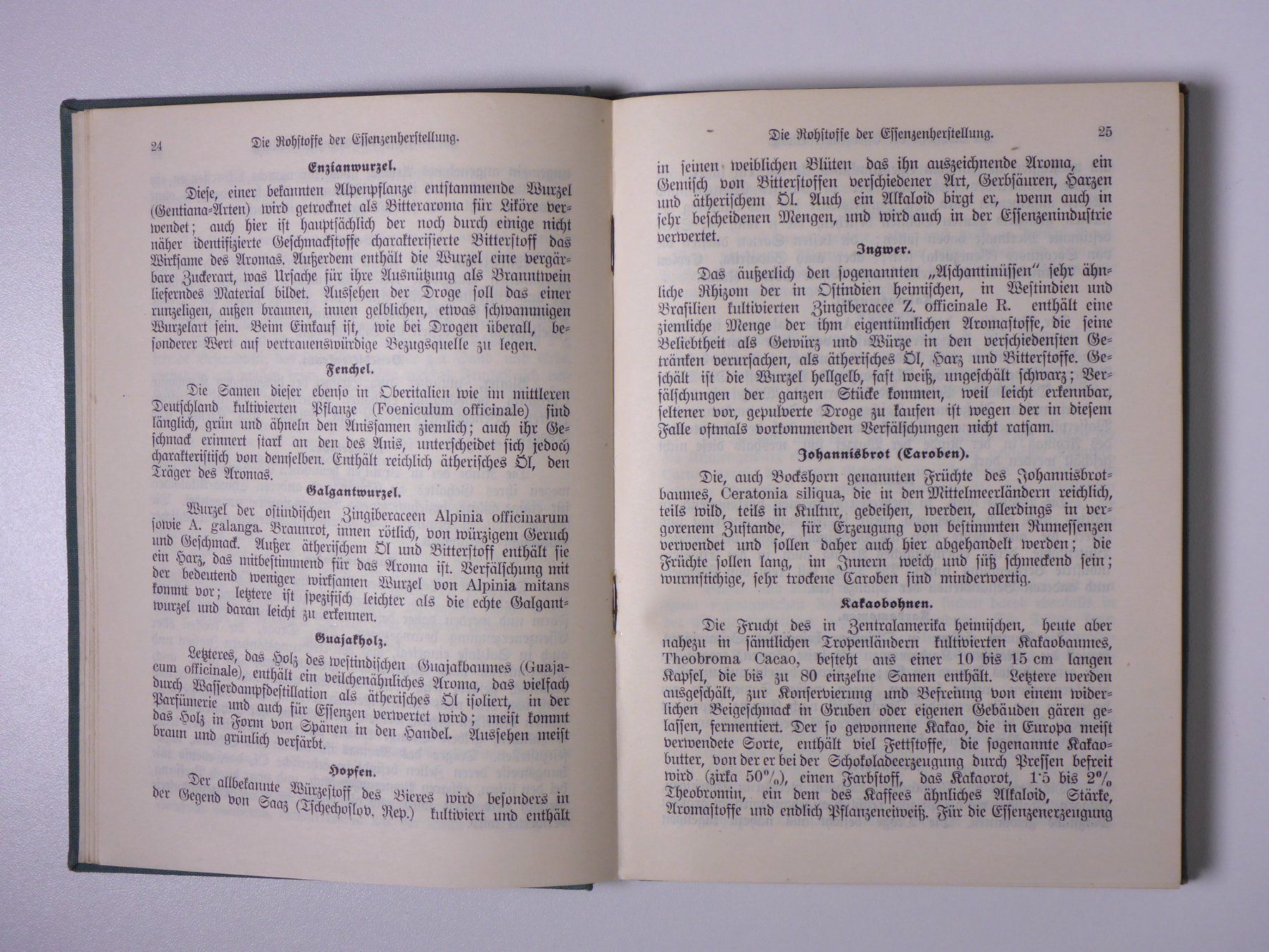 Bücher: Otto Gerhardt: Essenzen und Aromen. 1925. – Gebraucht aus Erschwil von taglang 3