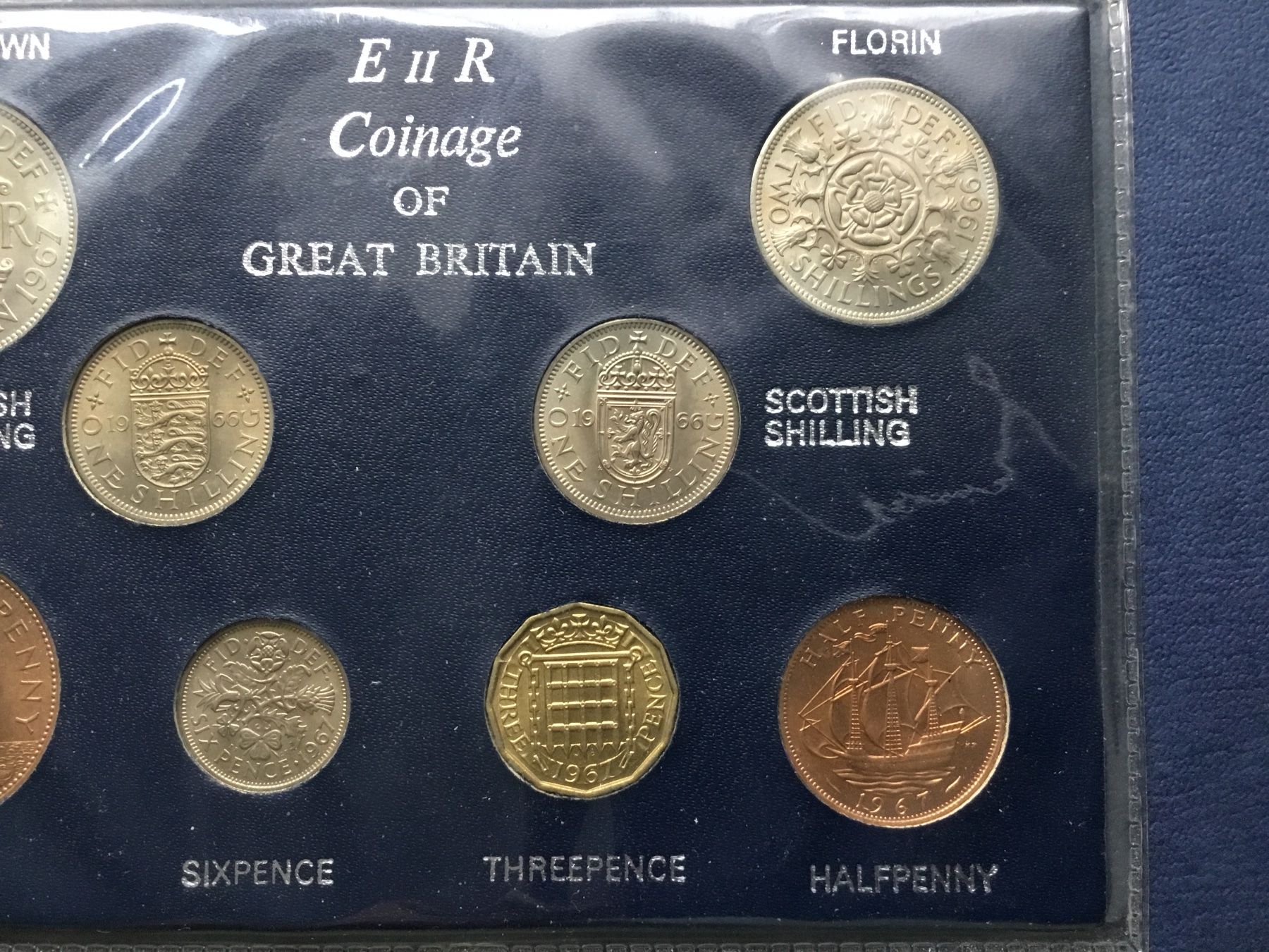Alle Münzen: Coinage  Great Britain 1966/1967 unzirkuliert – Neu und originalverpackt aus St. Margrethen SG von alfapeugeot10 4
