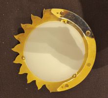 Messing Sonne Lampe Deckenlampe Vintage 70er Jahre, 34 cm 