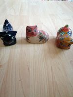 3 x Keramik Katzen Figuren