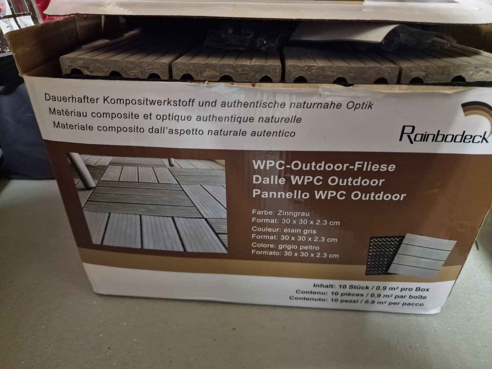 Coop Rivestimenti per pavimenti: WPC-OUTDOOR-FLIESEN RAINBODECK – Usato da Schliern b. Köniz venduto da Jemy94
