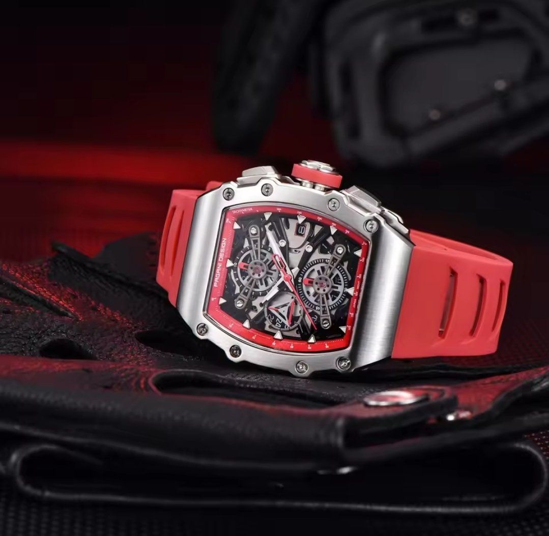 Pagani Design Uhren: Pagani Design Herrenuhr Uhr Rot – Neu und originalverpackt aus Suhr von sjay.Cv 2