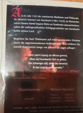 CD: Auerbachs Keller Leipzig – Nuovo e nell'imballaggio originale da Remetschwil venduto da Privatflohmi 1