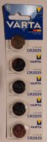 Piles boutons Varta CR2025 (5x) (NEUVES ET RECENTES)