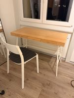 Bureau en bambou avec trois tiroirs + chaise