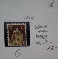 Helvetia mit Schwert  SBK 114  mit Vollstempel