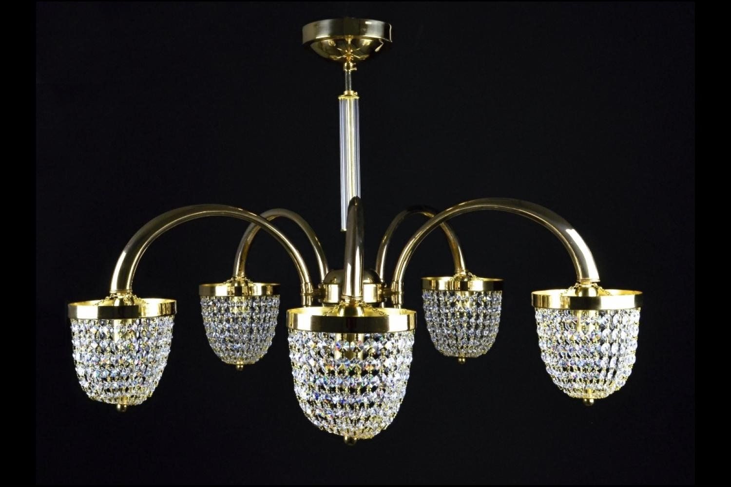 Lampadari & plafoniere: Kronleuchter Bozzolo 5 Gold – Nuovo e nell'imballaggio originale da Glattfelden venduto da Bohemiancrystal