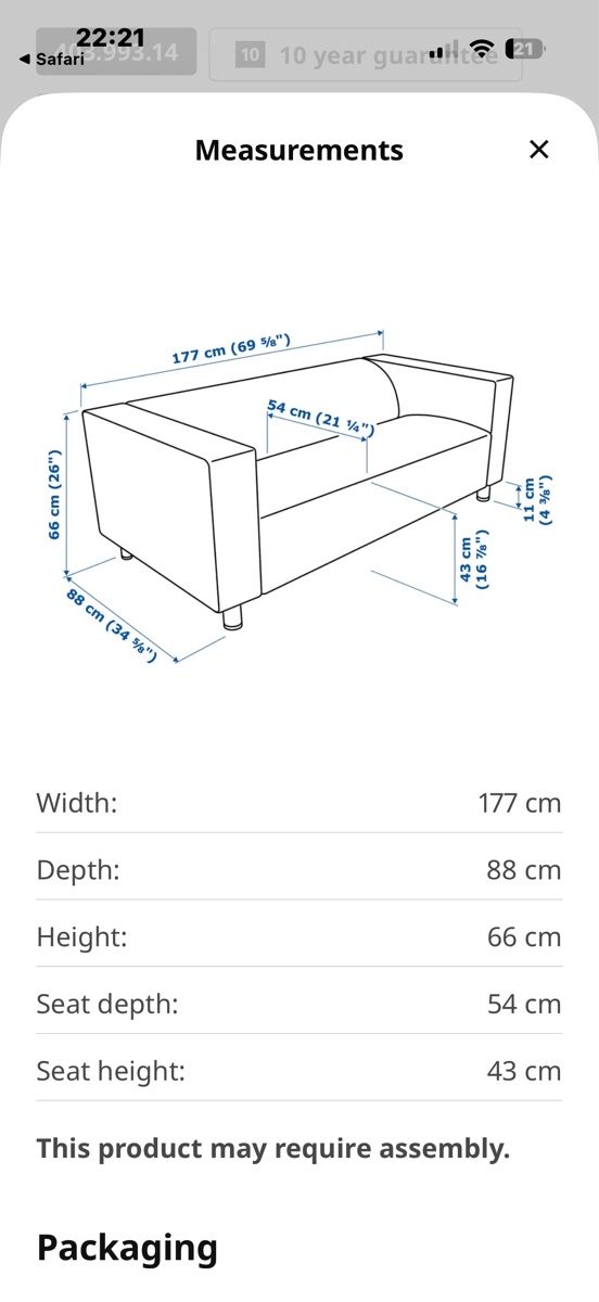 Ikea Divani: IKEA Klippan Sofa White Two Seater in Good Condition – Usato da Zürich venduto da Borruga 3