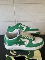 Bape Sneakers Green White Low Top Like New