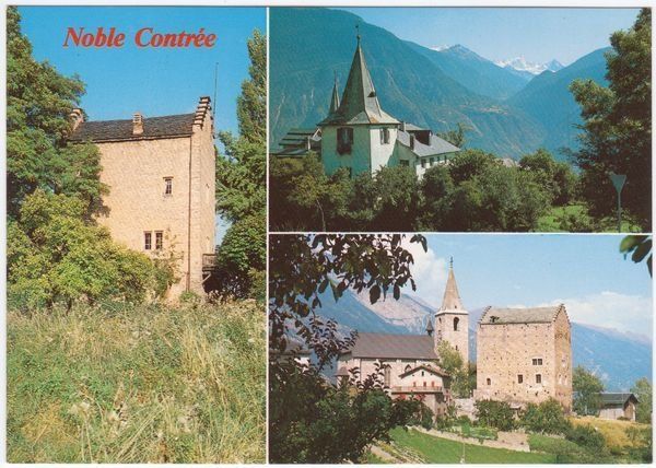 Cartoline postali: Sierre, Anchettes, Muzot, Venthône – Usato da Frauenfeld venduto da POML
