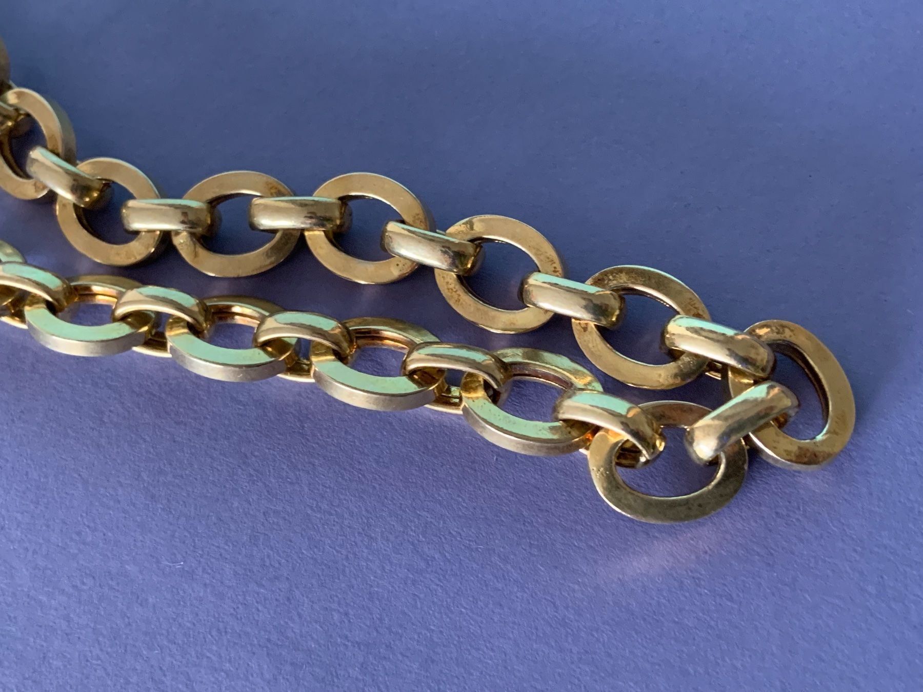 Catenine: Flachankerkette 90 cm silber/vergoldet – Usato da Dittingen venduto da Bijoubelle 5