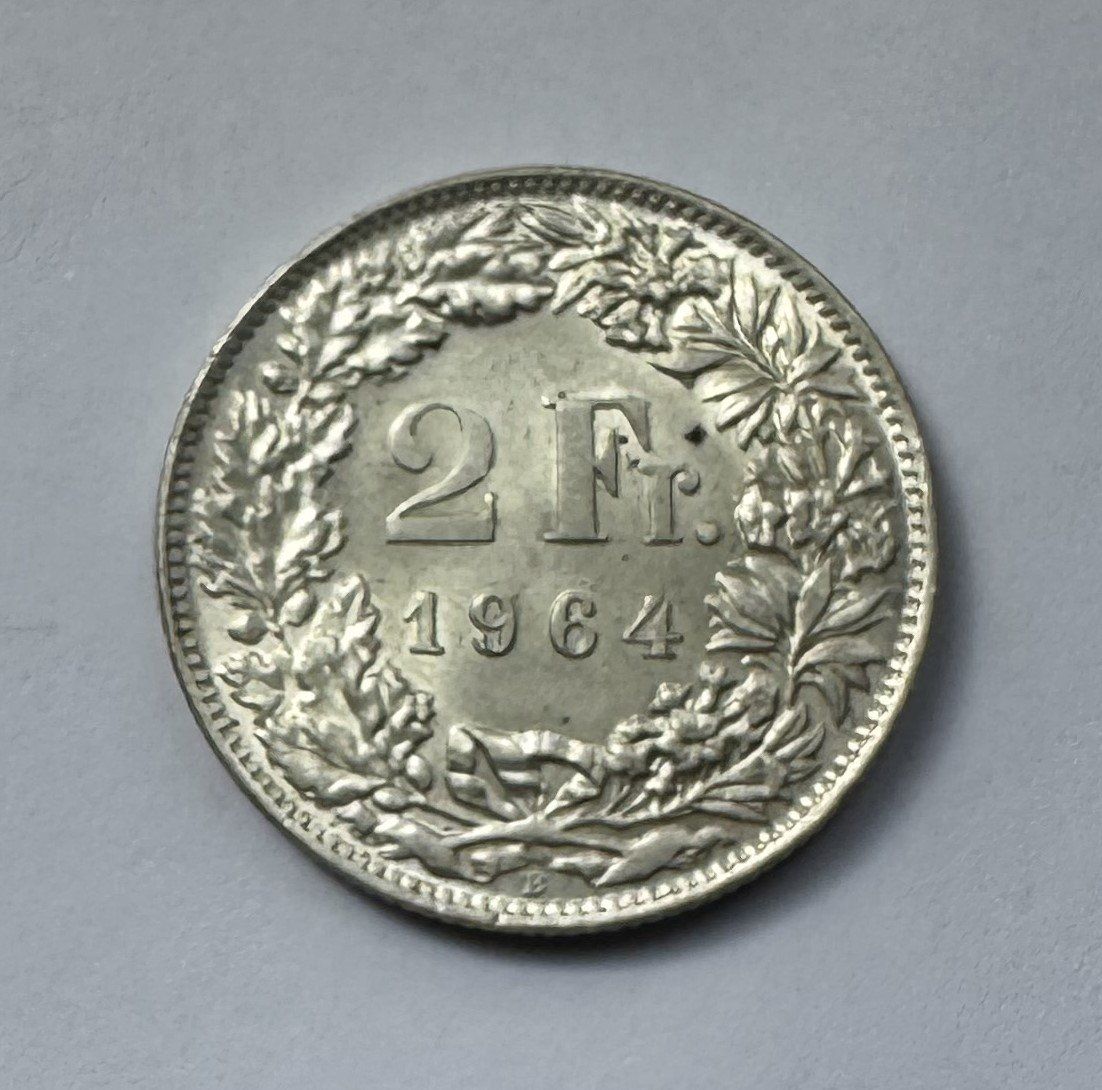 Tutti le monete: 1964 2 Frankien unz Silber – Nuovo (secondo la descrizione) da Kirchberg SG venduto da Helveticus00