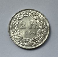 1964 2 Frankien unz Silber