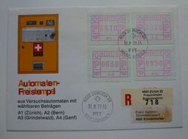 ATM 1976 ++ Spez.Brief Serie mit ATM A1-A4 - 31.08.1977