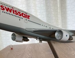Jumbo Jet SWISSAIR Boeing 747 Grossmodell
