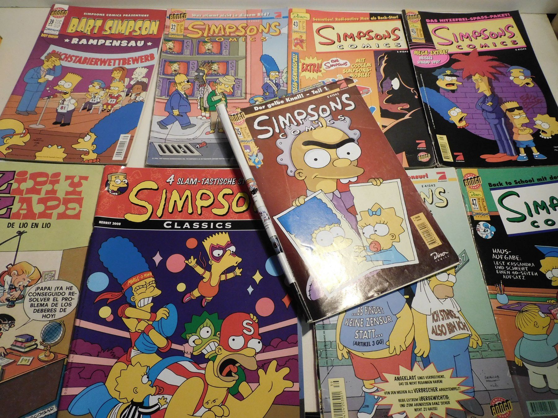 Fumetti: Simpsons Comic Hefte v Bongo Div 9 x alte Simpsons  v Bongo – Usato da Sursee venduto da 76