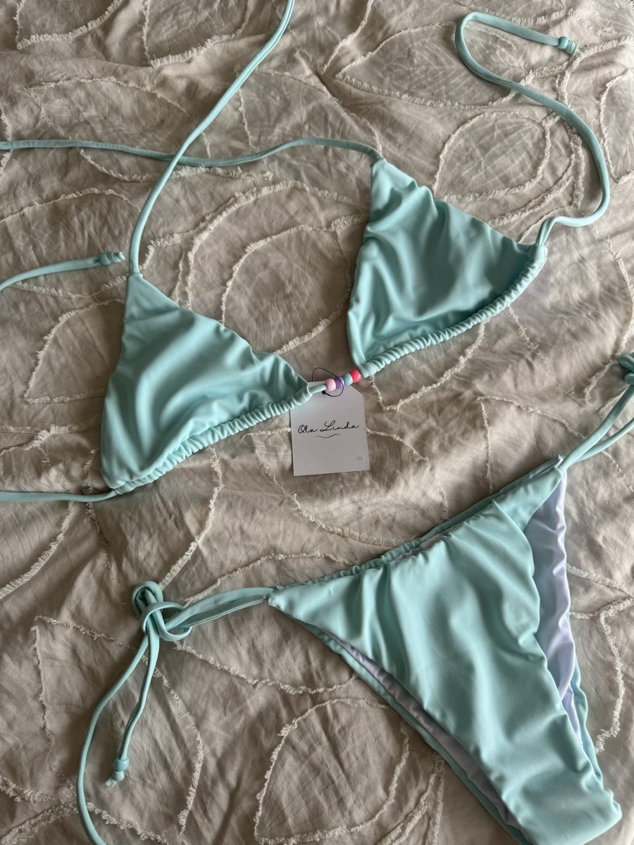 Badekleider & Bikinis: Ola Linda Triangle Bikini hellblau Grösse 36/M  – Neu (gemäss Beschreibung) aus Zürich von olalinda 2
