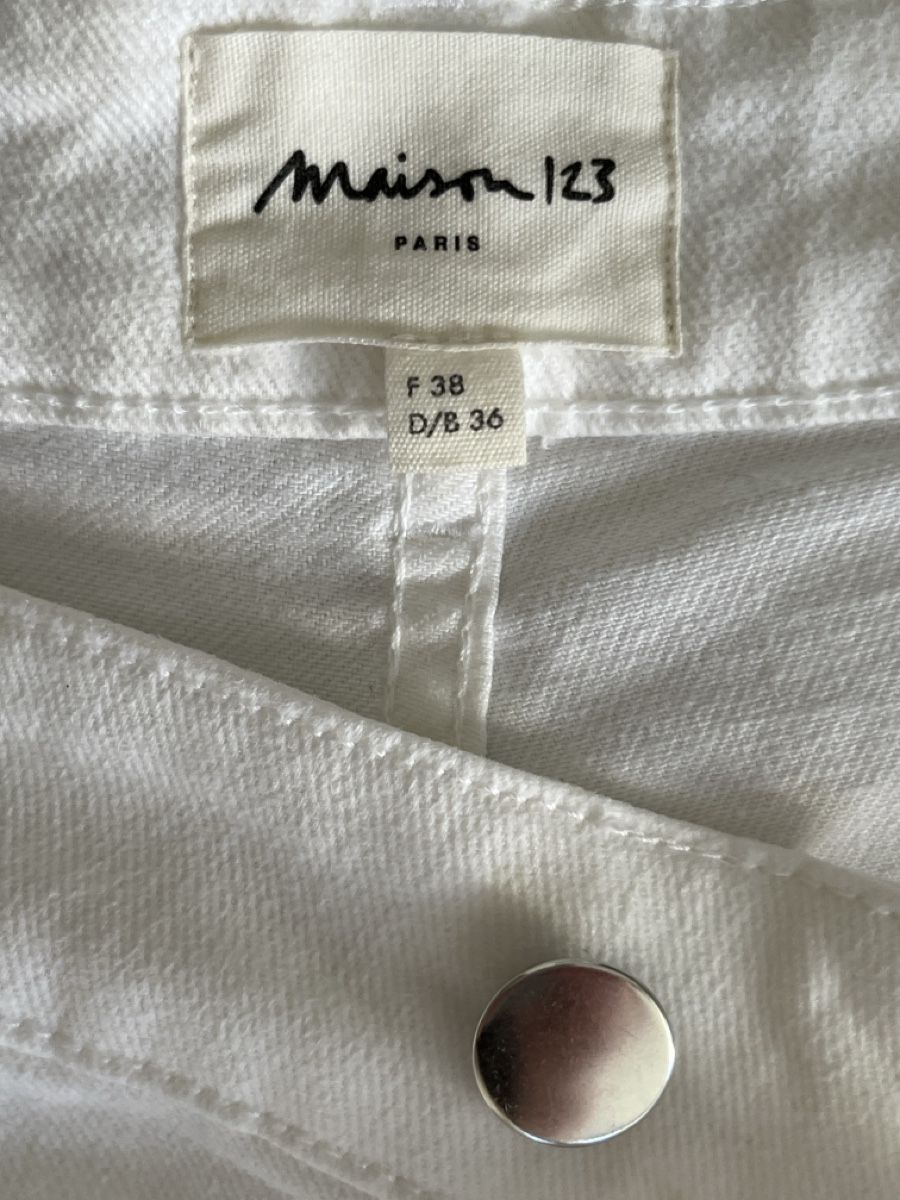 Maison 123 Jeans: Jean blanc cropped Maison123 – Usato da Chêne-Bougeries venduto da lis_cww5 1