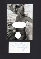 Ingrid Steeger PASSPARTOUT ORIGINAL SIGNIERT, NICHT EINGERAH