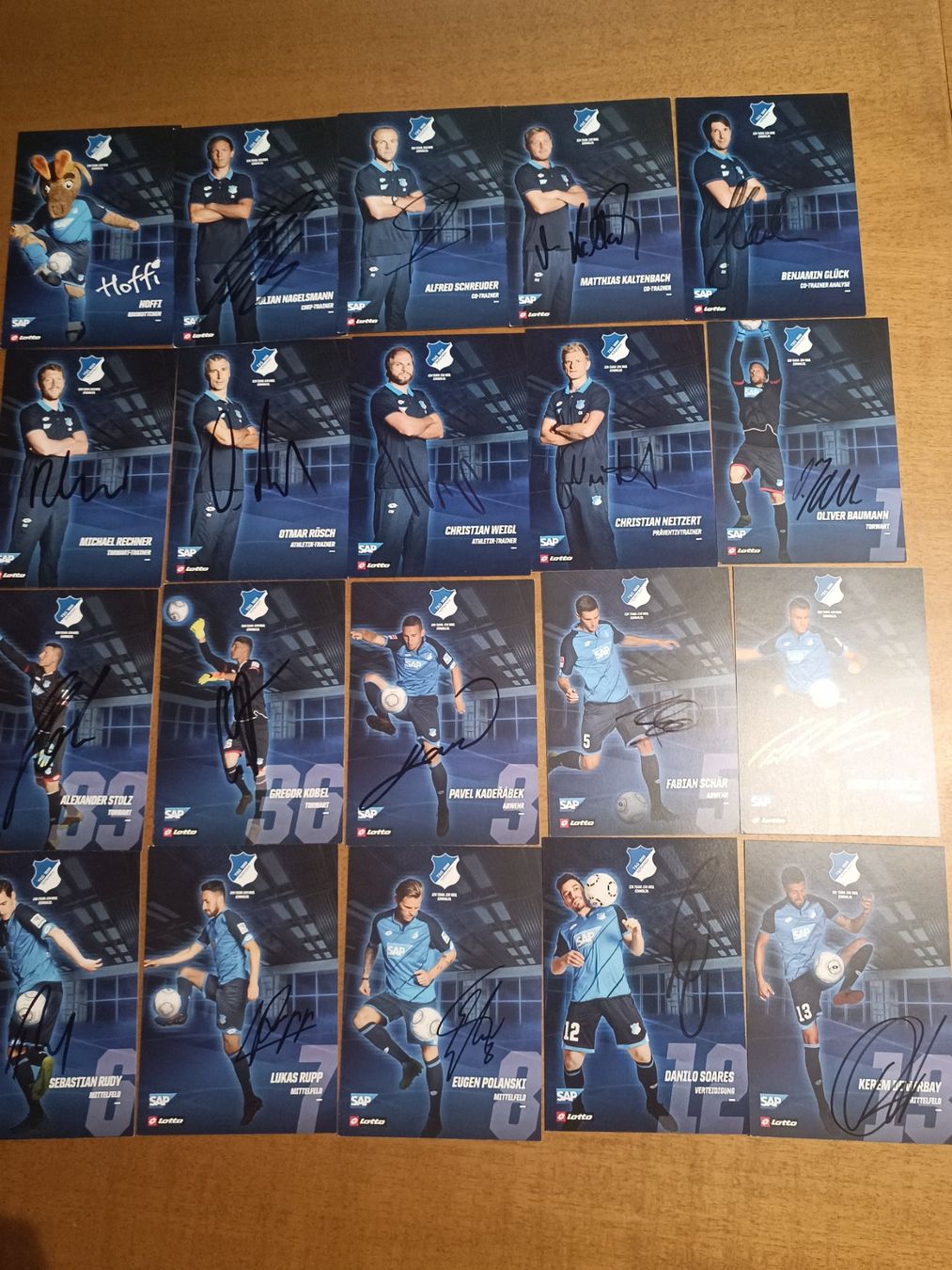 Autografi: TSG Hoffenheim - 33x handsigniert - Saison 16/17 – Usato da Menziken venduto da Artographs