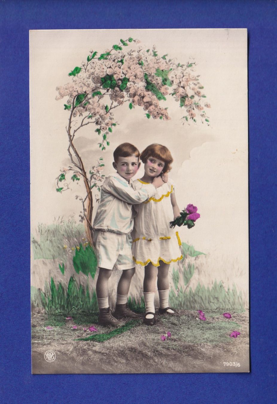 Cartoline postali: ENFANT - Joli petit couple – Usato da Pully venduto da nicecards-shop