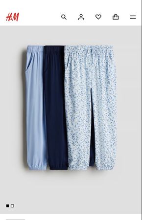 H&M 3ER-PACK  Sommerhose JOGGPANTS Schlupfhose 140