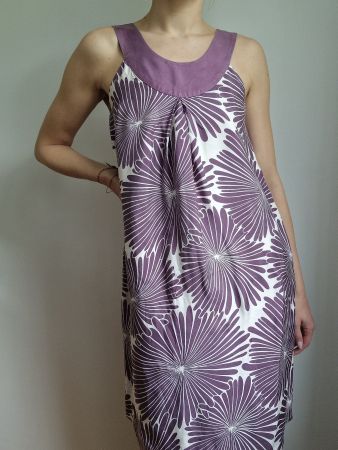 Seidenkleid 100% Seide blumenmuster – FFC Größe M