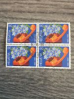 Schweizer Briefmarken Helvetia 80er, 4er Block, Top Zustand!