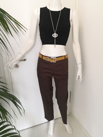 🤩POIS CHINO-HOSE DUNKELBRAUN NEU