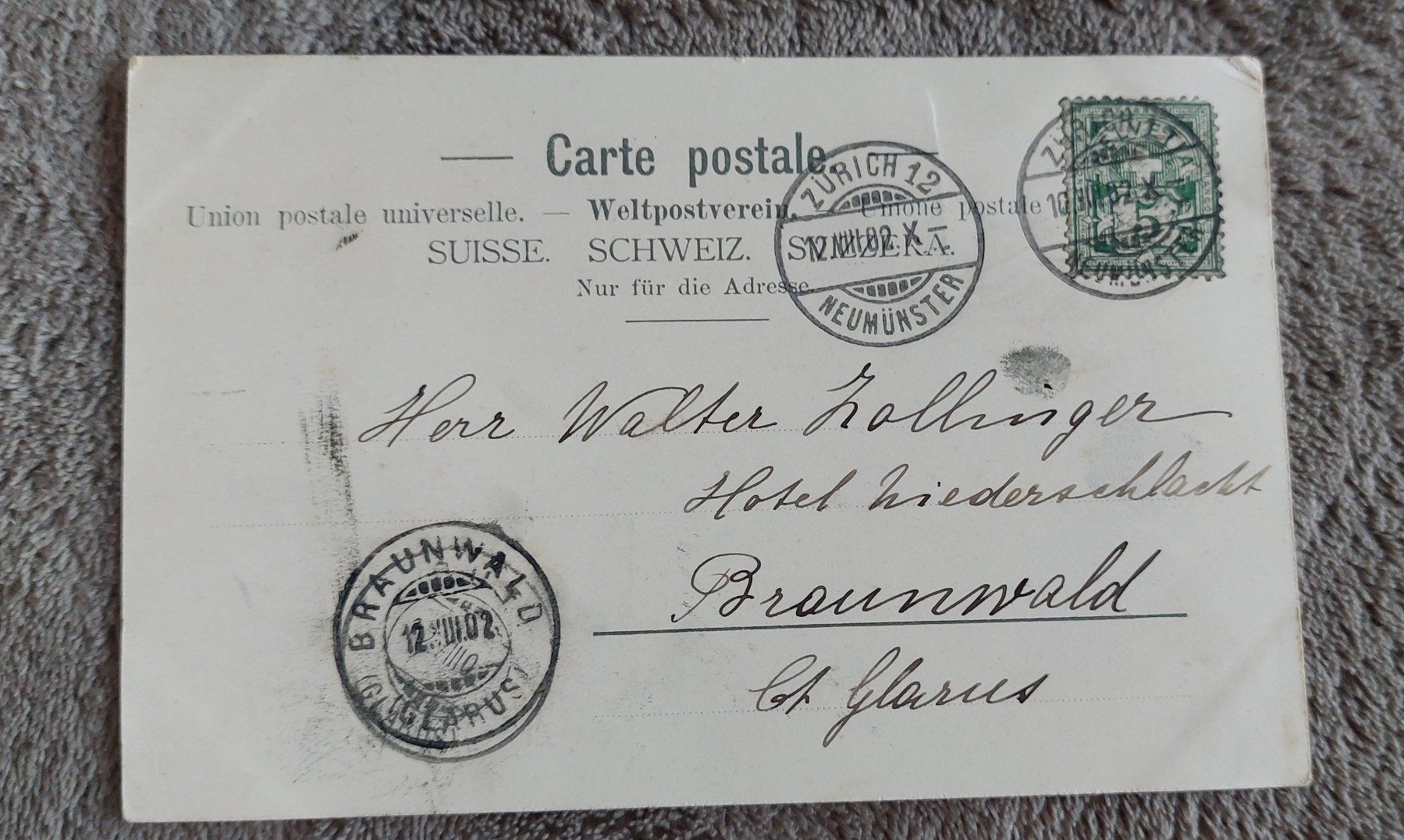 Cartoline postali: URI Wallis Furkapass 1903 postkutsche kutsche post pass – Usato da Opfertshofen SH venduto da museumswert 1