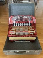 Hohner Riviera III  chromatisch, in Rot, zu verkaufen