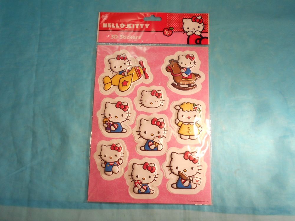 Hello Kitty 3D Stickers, ca. je 6 x 6.5cm (Neu und originalverpackt) in ...