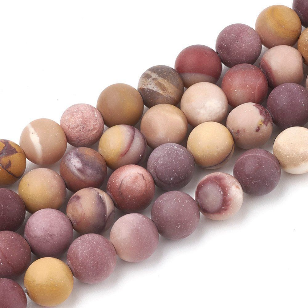 Perle (finte): Mookaite Perlen matt 4mm 1 Strang – Nuovo (secondo la descrizione) da Alpnachstad venduto da perlengaby 1