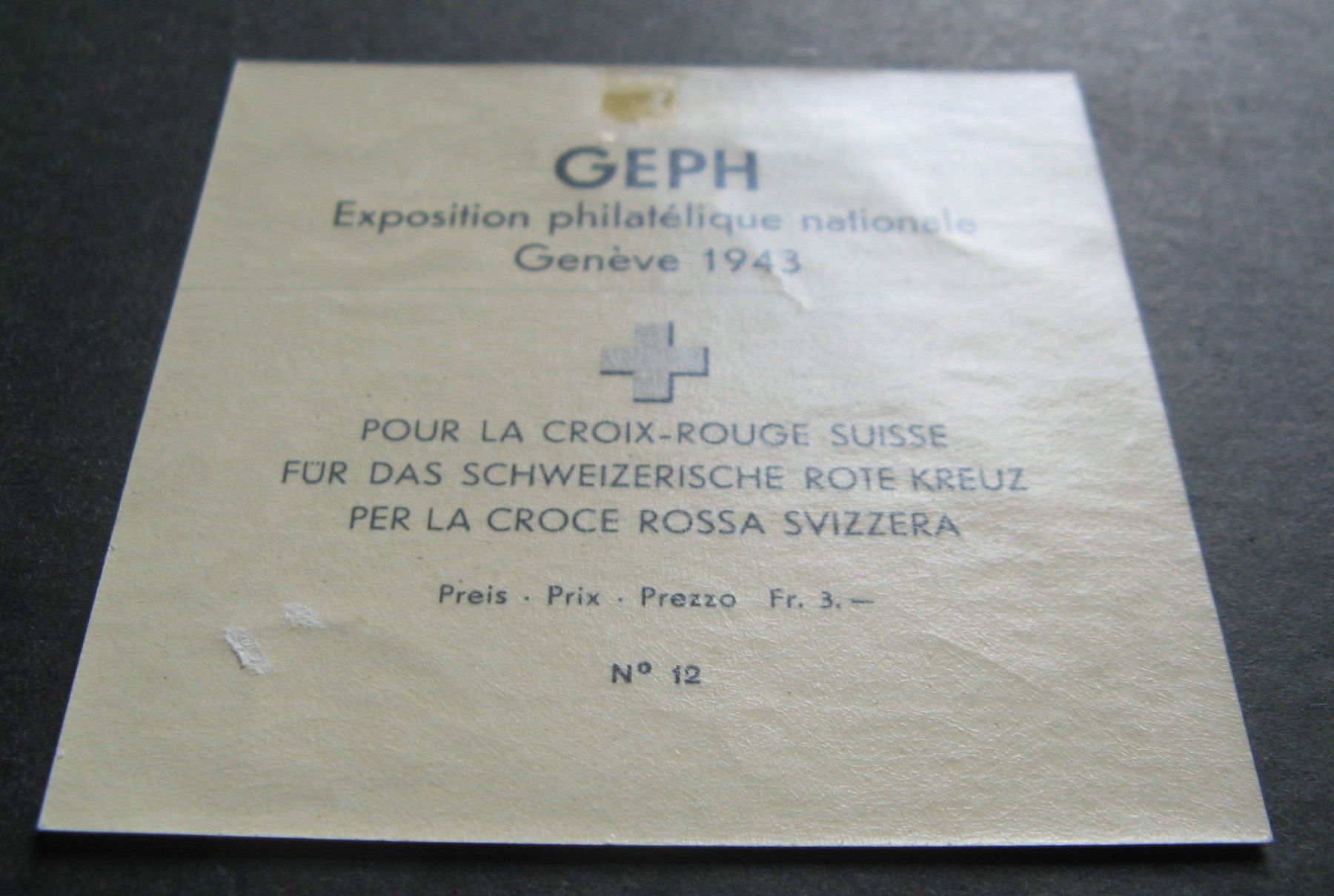 Tutti i francobolli: W18 1943 Genfer Block ungebraucht – Nuovo (secondo la descrizione) da Frauenfeld venduto da Interessent1 2