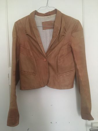 Schöne Vintage Lederjacke
