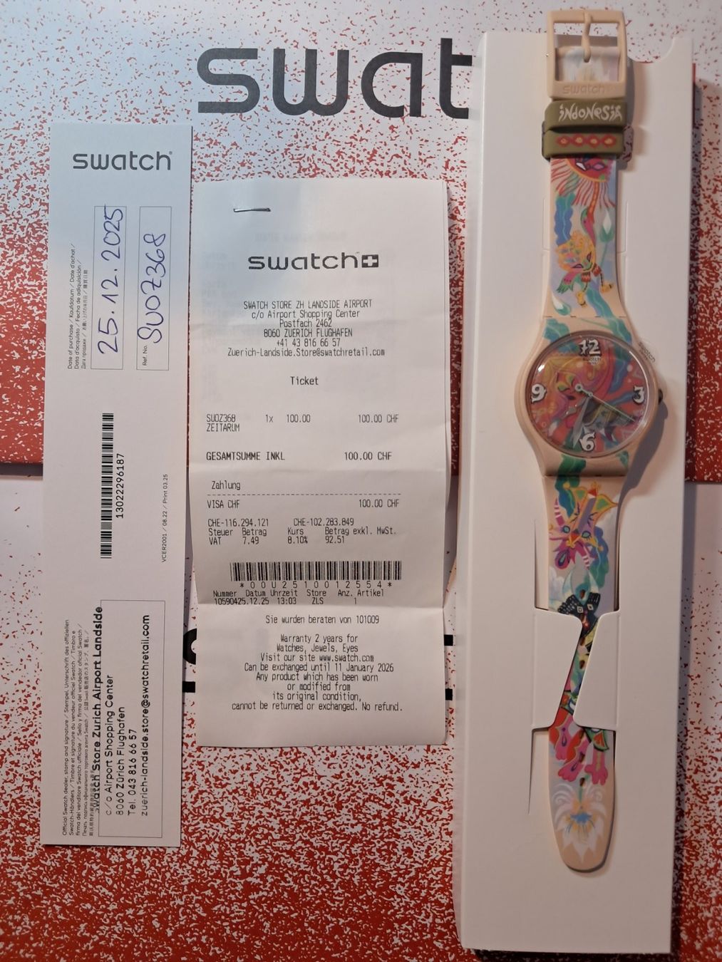 Swatch Orologi: Swatch Destination Indonesia – Nuovo e nell'imballaggio originale da Niederhasli venduto da zvb_fgn2 9