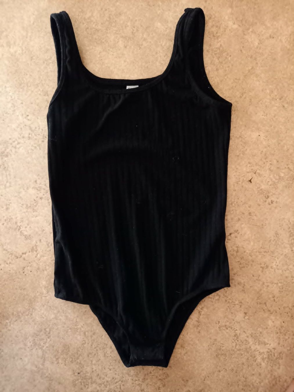 Biancheria intima: Schwarzer Body Gr.140 feines Rippenmuster, – Usato da Möhlin venduto da Simba4871 1