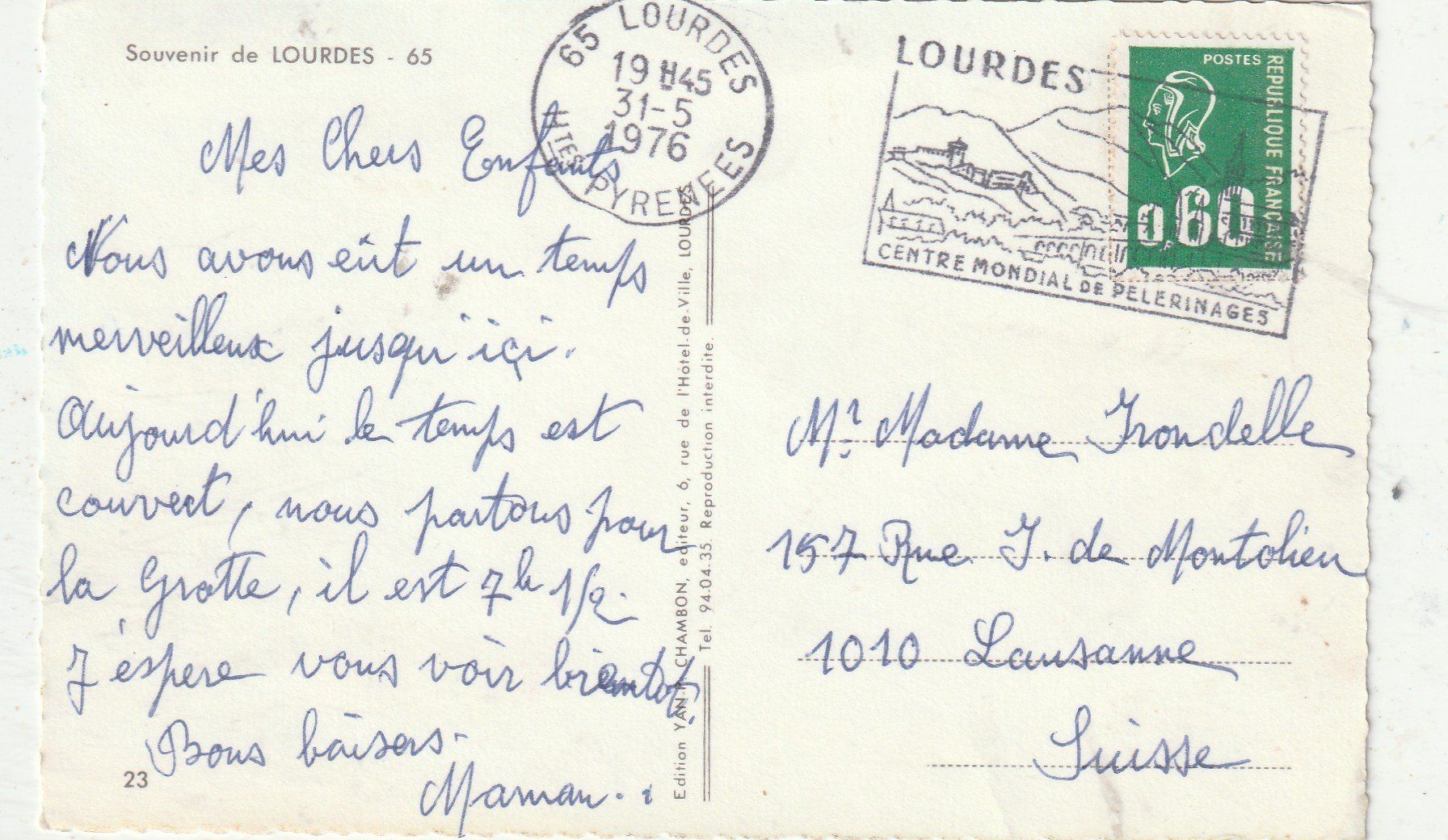 Cartoline postali: Lourdes – Usato da Lumbrein venduto da made02 1