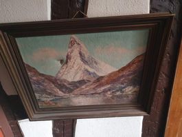 J.Weiler Matterhorn Berglandschaft Gemälde