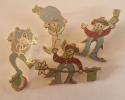 Simone Erni Kunst-Pins Clown Serie 2 - 4er Konvolut