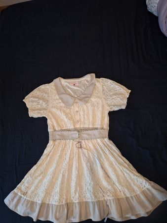 Süsses Spitzenkleid, Creme, Gr. s, Boho Stil, Festlich