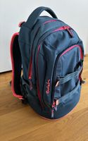 Satch Schulrucksack dunkelblau pink